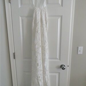 Cult Gaia White Lace Detail Dress